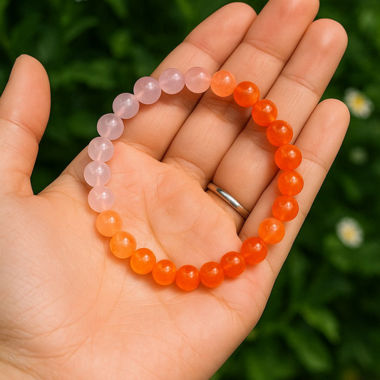 Rose Quartz + Carnelian Bracelet
