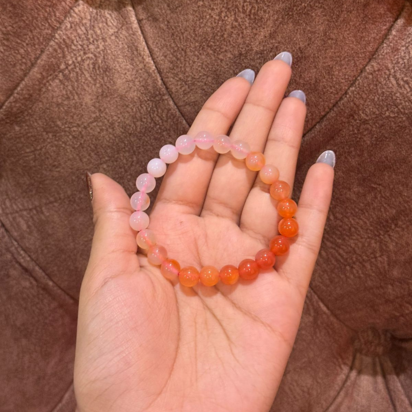 Rose Quartz + Carnelian Bracelet