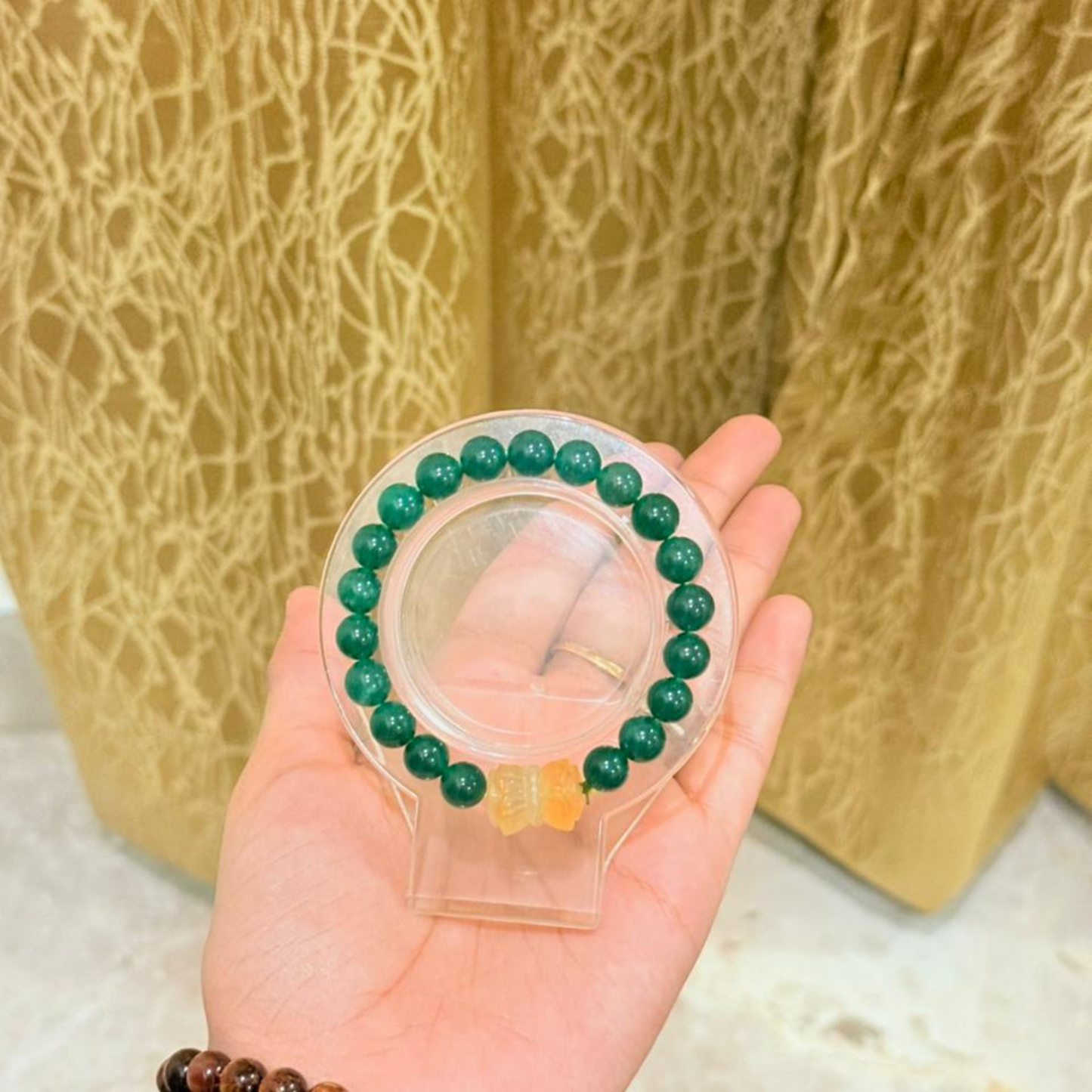 Green Onyx & Yellow Fluorite Furba Bracelet