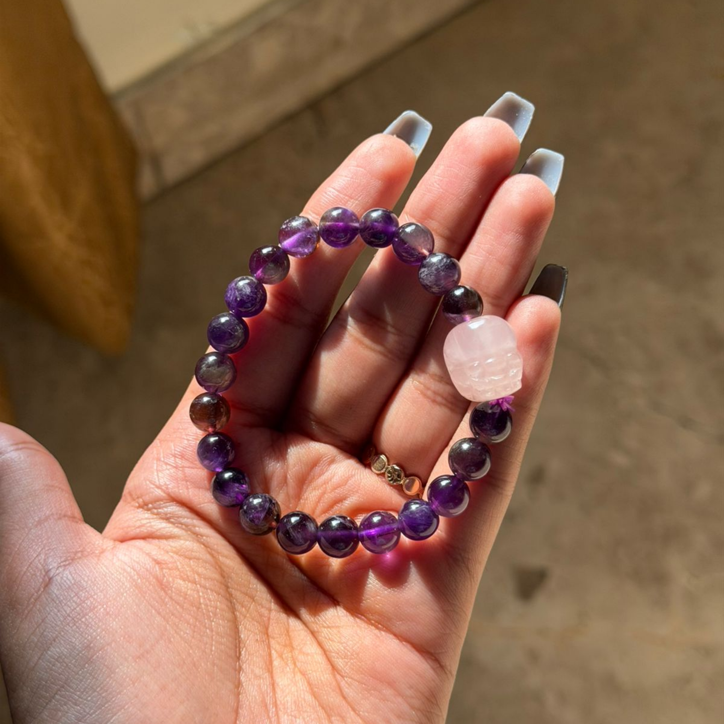 Amethyst & Rose Quartz Bracelet