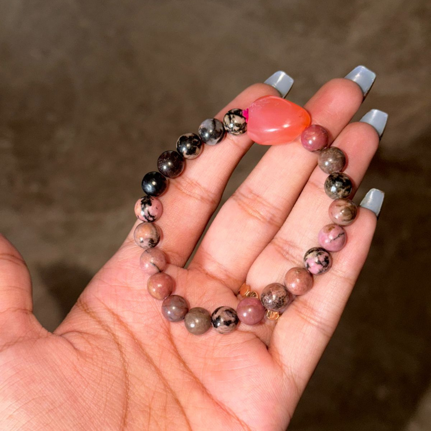 Rhodochrosite & Pink Agate Bracelet