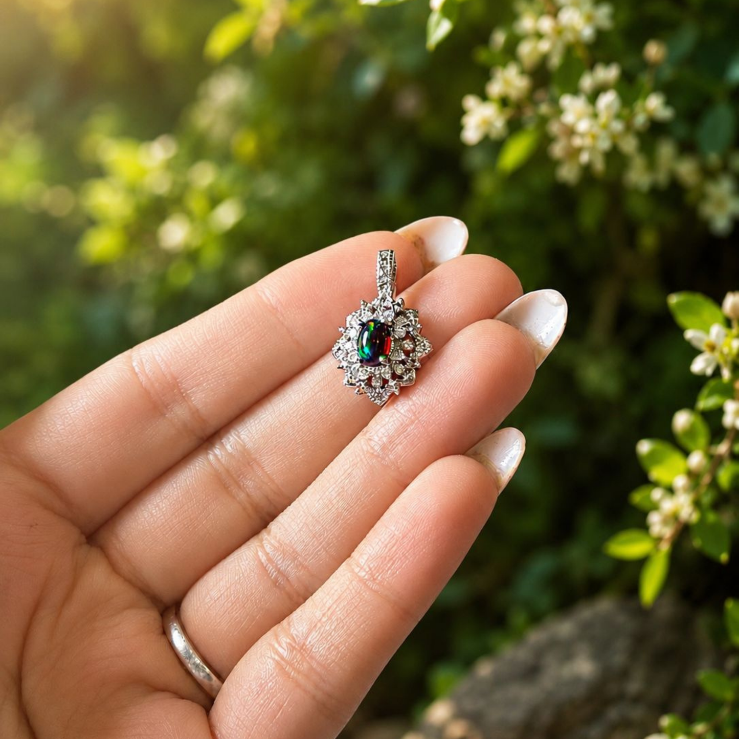 Black Opal Pendant