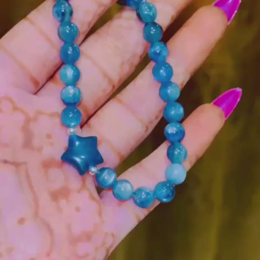 Kyanite with Apatite Bracelet