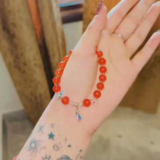 Orange Chalcedony Bracelet