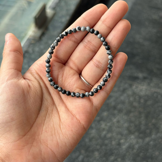 Snowflake Obsidian Bracelet